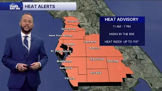 Latest weather forecast as temperatures near record highs in the Tampa Bay area