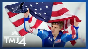 Fans celebrate Jordan Stolz's gold at Pettit National Ice Center