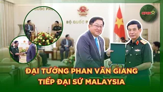 General Phan Van Giang Congratulates Malaysian Ambassador on Completing Term in Vietnam | QPVN