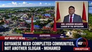 Guyanese Need Completed Communities, Not Another Slogan — Mohamed