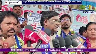 రోస్టర్ పాయింట్స్ సవరించాలని ఆమరణ నిరాహార దీక్ష చేపట్టిన మన్నే శ్రీధర్