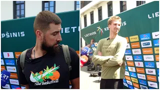 Užfiksavo kuriozinę situaciją: ant J. Valančiūno ir M. Buzelio užvirto reklaminis stendas