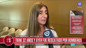 Estado de salud del obrero rescatado por bomberos