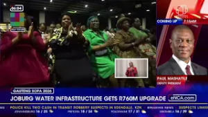 Gauteng SOPA 2026 | Joburg water infrastructure gets R760m upgrade