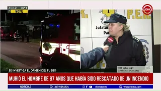 87-year-old man who was rescued from a fire has died