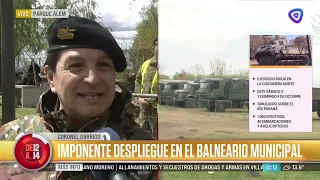 Significant deployment of the Argentine Army at the municipal beach resort