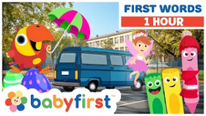 Toddler Learning Colors, Shapes & Animals with Larry the Parrot | New Words & Vocabulary | BabyFirst