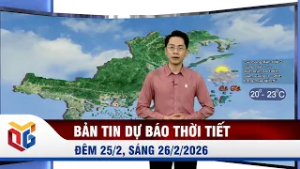 Dự báo thời tiết đêm 25/2, ngày 26/2/2026
