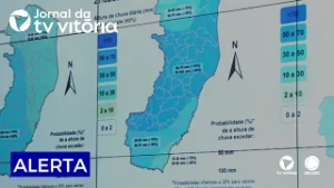 Espírito Santo está sob alerta de chuvas fortes.