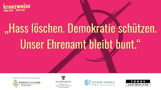 Delete hate. Protect democracy. Our volunteering remains diverse. - Kreuzweise 2026