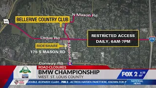 Major road closures near Bellerive for BMW Championship