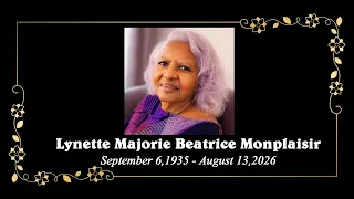 Death Announcement - Lynette Majorie Beatrice Monplaisir
