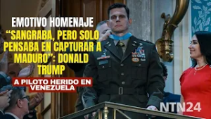 "Sangraba, pero solo pensaba en capturar a Maduro": homenaje de Trump a piloto herido en Venezuela