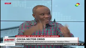 «НПП разрушила экономику и обрушила какао-сектор», — Феликс Квакие Офосу защищает корректировку цен.