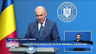 MANIFEST P1 PRESS CONFERENCE HELD BY PRIME MINISTER ILIE BOLOJAN