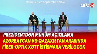 Prezidentdən mühüm açıqlama: Azərbaycan və Qazaxıstan arasında fiber-optik xətt istismara veriləcək