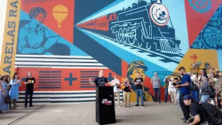 City Dedicates Shepard Fairey's People Power Mosaic at Rail Yards | July 26, 2026