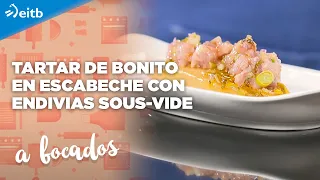 A BITESIZE: Pickled bonito tartare with sous-vide endives