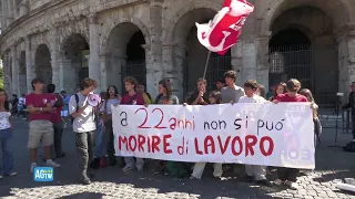 Worker dies at the Colosseum, students protest: "You shouldn't be dying for work at 22"