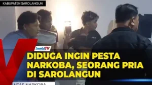 DIDUGA INGIN PESTA NARKOBA, SEORANG PRIA DI SAROLANGUN DITANGKAP DI SALAH SATU KAMAR HOTEL