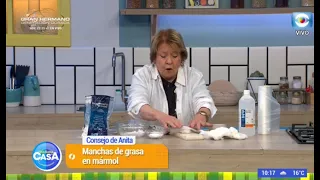 How to remove grease stains from marble