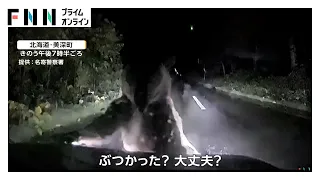 「やばいやばい！」車に向かって突進し襲いかかるクマ　車体には“爪痕”　運転手にけがなし　北海道美深町（2026年09月30日）