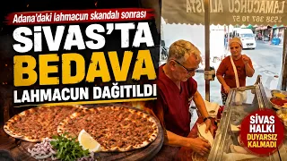 Free lahmacun distributed in Sivas following the lahmacun scandal in Adana @Kanal33mersin