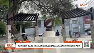 Piura: Lighting stolen from the renovated Mártires de Uchuraccay square