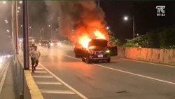 Car Catches Fire After Apparent Mechanical Failure