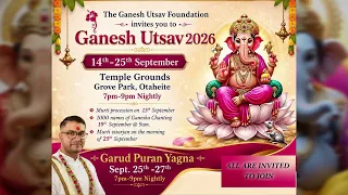 The Ganesh Utsav Foundation Ganesh Utsav 2026 & Garud Puran 2026 Invitation