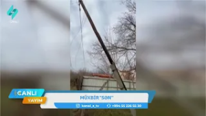 Zaqatalada təhlükəli işıq dirəyi | Müxbir Sən