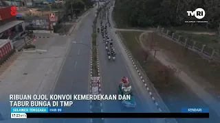 RIBUAN OJOL KONVOI KEMERDEKAAN DAN TABUR BUNGA DI TMP