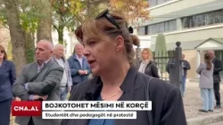 Bojkotohet mësimi në Korçë / Studentët dhe pedagogët në protestë