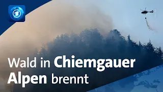 „Stand jetzt keine Verletzten“, ARD-Korrespondentin in Chiemgauer Alpen zu Waldbrand
