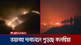 কলম্বিয়ায় ভয়াবহ দাবানল; পুড়ে গেছে প্রায় ৩ হাজার হেক্টর বনভূমি | Colombia | Wildfire | Jamuna TV
