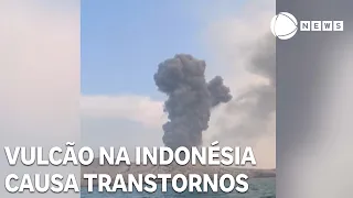 Volcanic activity in Indonesia causes disruptions