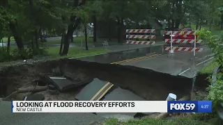 New Castle flooding recovery continues