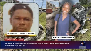 FATHER & 15-YEAR-OLD DAUGHTER DIE IN EARLY MORNING MANDELA ROUNDABOUT CRASH