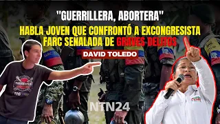 "GUERRILLA FIGHTER, ABORTIONIST": Young woman speaks out after confronting former FARC congresswo...