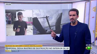 Temporal causa destruição no interior de São Paulo