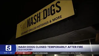 Nashdogs catches fire, owner vows to rebuild