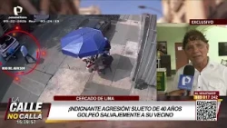 Outrageous assault!: Man viciously beats his neighbor in Cercado de Lima