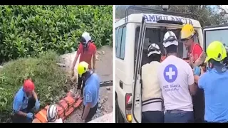 Elderly man thrown into a ravine in Estelí survives with fractures and head trauma