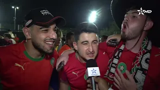 2026 World Cup.. From Monterrey, Mexico.. Moroccan fans express their overwhelming joy at the nat...