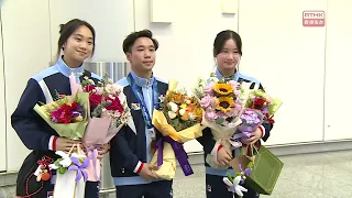 港隊部分運動員完成亞運賽事返港　吳家褀：下個目標冀獲奧運資格