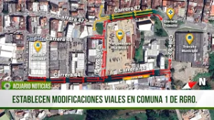Establecen modificaciones viales en Comuna 1 de Rionegro