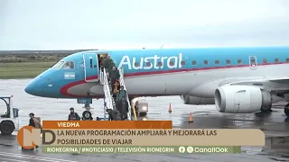 Viedma adds flights: starting today there will be six weekly frequencies to Buenos Aires