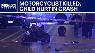 Motorcyclist killed, child hurt in crash on Chicago's South Side, police say
