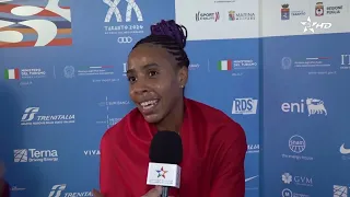 Mediterranean Games "Taranto 2026" – Athletics.. Moroccan Souad Haddad after being awarded the medal