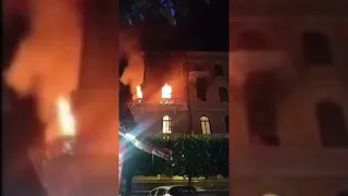 Fire destroys an apartment at Palazzo Fumagalli Federici on Corso Cavour 07/28/2026